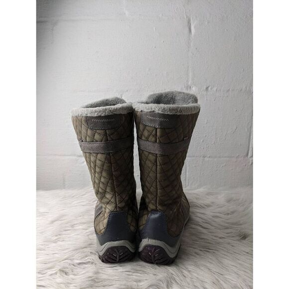 Patagonia Bucket Wintertide Quilted Waterproof Faux Fur High Boots Sable Women's - Picture 3 of 6